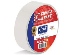 ÇİFT TARAFLI KÖPÜK BANT 25MMX5M